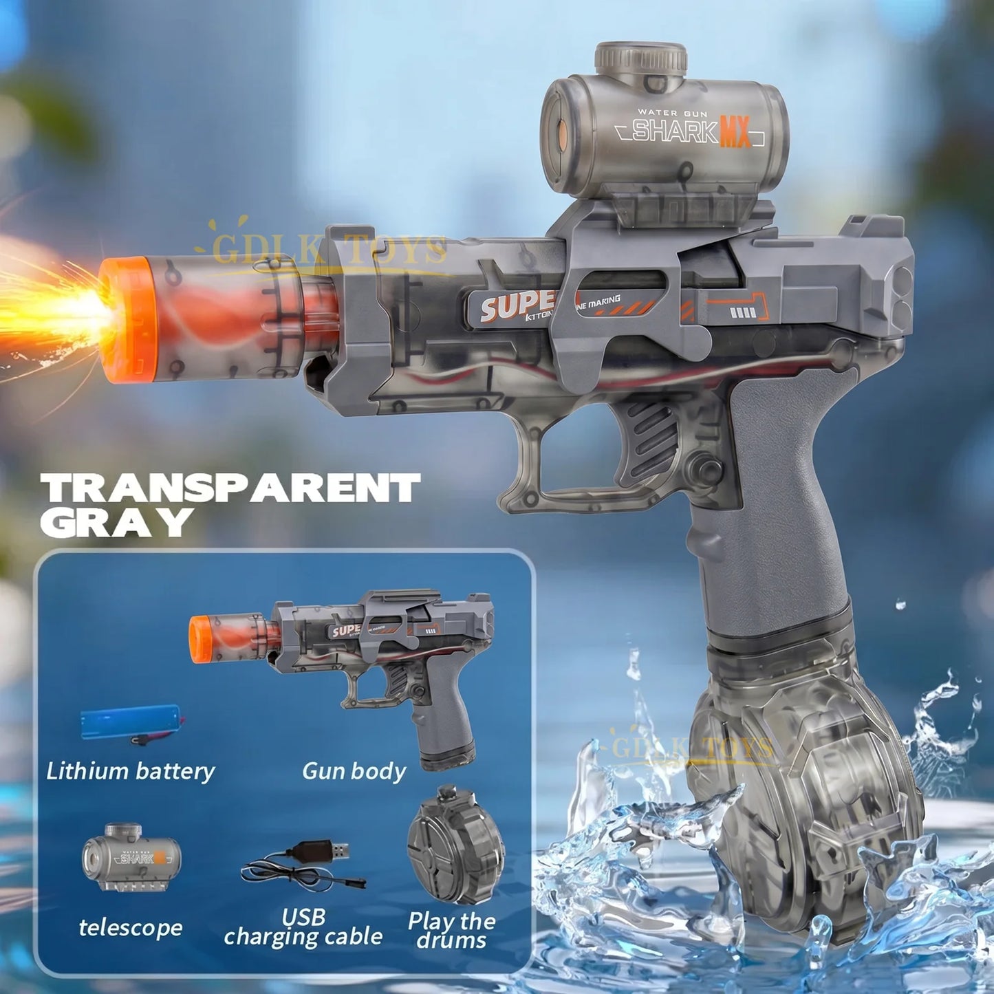 Electric Water Guns for Adults Powerful Squirt Automatic Water Suction Water Blasters Summer Outdoor Beach Toy for Boys Kid Gift