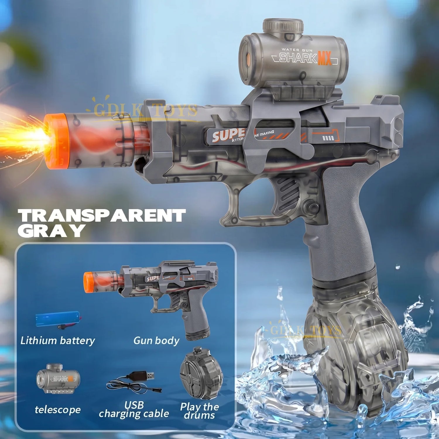 Electric Water Guns for Adults Powerful Squirt Automatic Water Suction Water Blasters Summer Outdoor Beach Toy for Boys Kid Gift