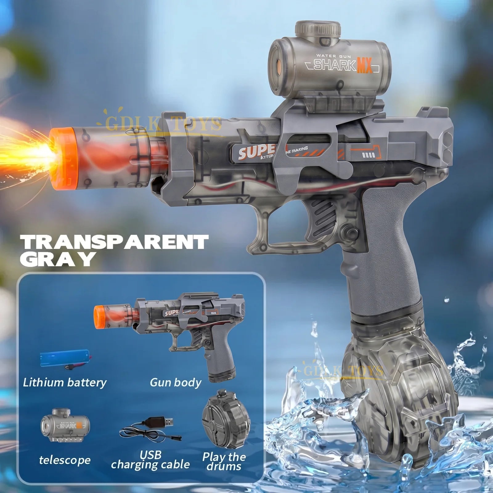 Electric Water Guns for Adults Powerful Squirt Automatic Water Suction Water Blasters Summer Outdoor Beach Toy for Boys Kid Gift