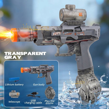 Electric Water Guns for Adults Powerful Squirt Automatic Water Suction Water Blasters Summer Outdoor Beach Toy for Boys Kid Gift