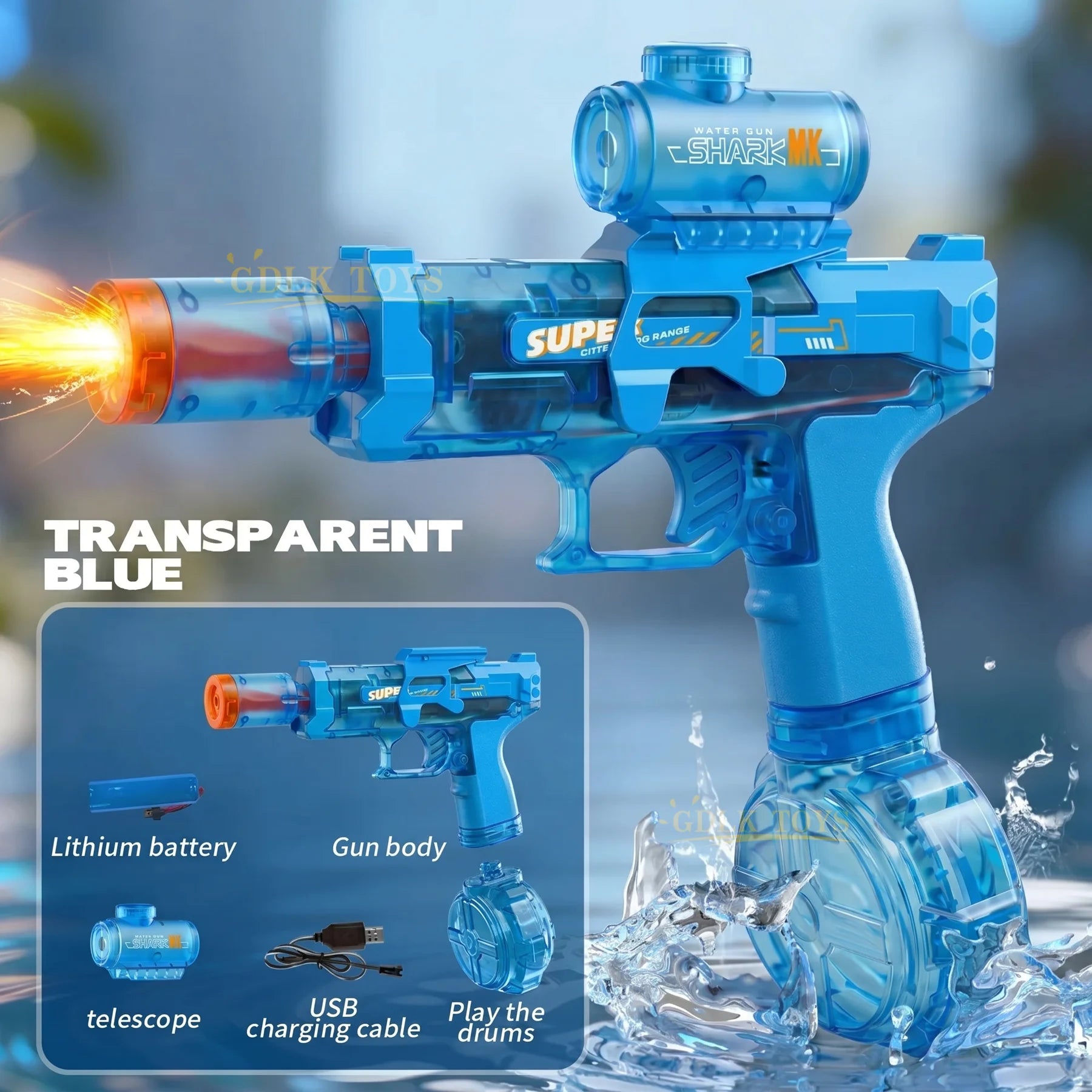 Electric Water Guns for Adults Powerful Squirt Automatic Water Suction Water Blasters Summer Outdoor Beach Toy for Boys Kid Gift