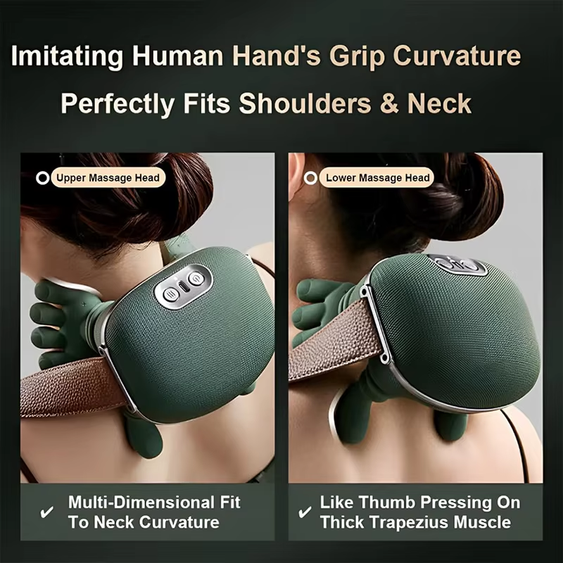Experience Ultimate Relaxation with the 2026 Bionic Neck and Shoulder Massager N7 - Kneading Functionality and 3 Adjustable Modes for Total Body Relief