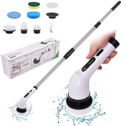 Revolutionize Your Cleaning Routine with the Cordless Electric Spin Scrubber - Perfect for Kitchen, Bathroom, and More!